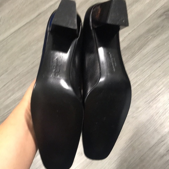 Salvatore Ferragamo Square Toe Block Heel Pumps - Picture 9 of 10